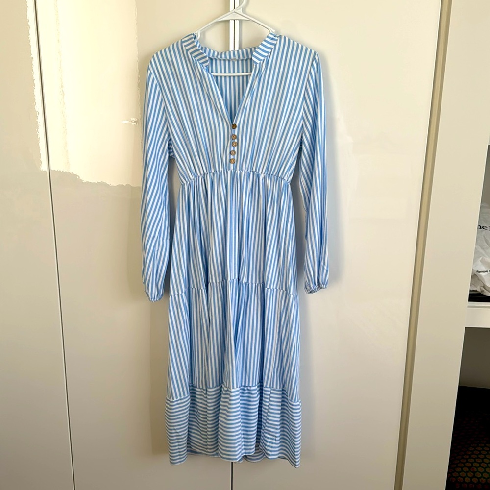Thrifted Striped beach dress, Size S